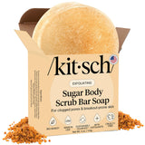 Kitsch Walnut Shell Polishing Bar – Neutral Vanilla Sugar Scrub for Streamlined Sustainable Vanity