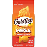 Pepperidge Farm Goldfish Mega Bites Sharp Cheddar Crackers – Cleaner Ingredient Snack for Mid-Afternoon Cravings