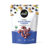 Elan Organic Acai Blueberry Cashews – Road Trip Car Cup Holder Snack That Beats Candy, 5.3 oz Non-GMO Vegan Superfood