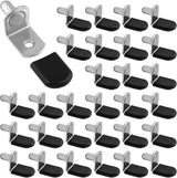 Biaungdo 1/4 Inch Steel Core Shelf Supports with Rubber Tip, 30 Pack for Child-Safe Bookcases and Display Units