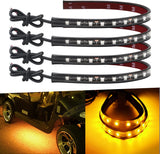 Keiurot 12V Underglow LED Strip – Low-Temp Safety Accent for Auto Marine & Golf Cart, 4-Pack
