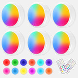 ILYXY Battery Puck Lights for Kids Bedroom Closet and Playroom, No Wire Safe Color Changing Lights with Remote for Families