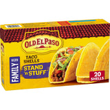 Old El Paso Stand 'N Stuff Taco Shells for Fast Family Meals, No Holder Needed 20-count Box