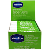 Vaseline Petroleum Jelly Lip Therapy Aloe – 12 Count for Patio, Beach Bag, and Outdoor Adventures