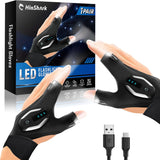 LumeFlex Fingerless Flashlight Gloves – Father's Day Gift from Kids, Thoughtful Gift for Mechanic Dad