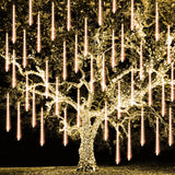 TW SHINE Kids Room Christmas Lights, 864 LED 7V Low Voltage Meteor Snowfall Tubes Safe for Toddlers and Pets