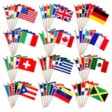 100 Educational World Flags – Injury-Free Wooden Sticks Designed for Kids' Classroom Displays