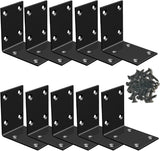Aufuga Black Steel L Bracket for Child-Safe Wall-Mounted Shelving Around the House