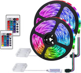 LuminGlow Color Changing LED Strip – Effortless Shelf and Headboard Light, Battery Powered RGB with Scene Modes