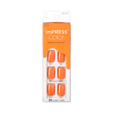 imPRESS Press On Nails Sweet Mango – Relaxing Bath Time Pampering, Glue Free Fake Nails for Mindful Me Time