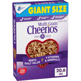 Multi Grain Cheerios, Nutritious Desk Friendly Snack for Long Workdays, Family Size 18 oz