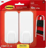 Command 10 lb XL Heavyweight Hook – Home Office Adhesive Hooks for Focused Workspaces and Reusable Wall Organizer Mounting