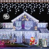Ollny Icicle Lights Connectable 3 Sets – 720 LED Waterproof Roofline Lights for House, Yard and Gazebo Holiday Display