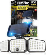 Bionic Solar Flood Light 2-Pack – Streamlined Wireless Floodlight That Mounts in Minutes Without Wiring