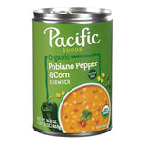 Pacific Foods Organic Poblano Pepper and Corn Chowder – Non-GMO Vegetarian Comfort Bowl for a Calming Workday Reset