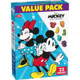 Disney Mickey and Friends Fruit Snacks, 22 Pouch Mickey Mouse Themed Celebration Treat for Children