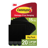 Command 15 lb Large Foam Adhesive Strips Practical Birthday Gift for Her, No-Tools Wall Decor Solution