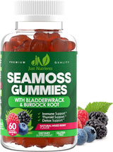 Irish Sea Moss 3000mg Gummies - Holiday Gift Basket Staple for Plant-Based Family Members