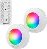 Amazon Basics LED Puck Lights, Battery Operated, 2 Pack — Affordable Gift for Anyone Moving Into a First Apartment