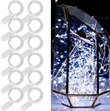 WATERGLIDE Mason Jar Lights – Outdoor Patio Centerpiece Lights, Battery Operated and Rainproof LED Strand, Warm White