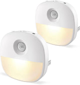Lyridz Motion Night Light – V-0 Fire Resistant Plug in Light for Dark Hallways and Bathroom Safety, 2 Pack