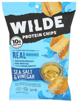 Wilde Protein Chips Sea Salt and Vinegar – Whole Food Protein Snack for Clean Eating and Self Care Nights