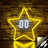 Star Neon Sign – Safe Alternative to Glass Neon Signs, USB Powered with No Heat Output