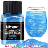 NiHome Edible Glimmer Powder – Calm and Creative Self-Care Ritual for Home Bakers, Vegan and Kosher Shimmer Dust for Mindful Entertaining