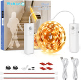 WOBANE PIR Stair Light – Sleek White-on-White Design for Intentional Home Setups