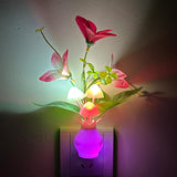 MushroomBloom Silicone Night Light for Kids – Child Safe Plug in Wall Lamp for Playroom and Nursery
