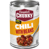 Campbell's Chunky Chili With Beans – Picnic and Patio Quick Lunch for Two, 16.5 oz Can