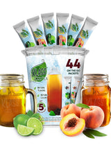 Klass Sugar-Free Iced Tea Mix - Re-Sealable Travel Pouch with 44 Portable Tea Packets for Any Outdoor Setting (44 Count)
