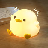 UNEEDE Cute Bean Night Light – Modern Dorm and Apartment Decor Piece, Quirky Animal Silicone Table Lamp