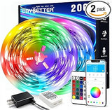 DAYBETTER 200ft RGB LED Strip Lights – Family Safe Wall and Ceiling Accent Light for Kids Room with Music Mode and App Control