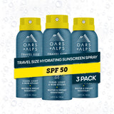 Oars + Alps 3-Pack Sunscreen Gift Set for Mom and Friends, Vegan Travel Size Sun Care