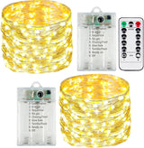 Avaspark Flexible Fairy Lights Silver Wire – Uncluttered DIY Lighting for Shelving, Plants, and Calm Living Spaces, 3-Pack