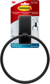 Command Brass-Tone Towel Ring – Elevated Bathroom Styling for Apartment Bath Makeovers, Rust Resistant Finish