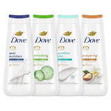 Dove Body Wash Variety Bundle – Mindful Wind-Down Shower Set with Shea Butter & Vanilla and Cucumber Green Tea, 20 oz