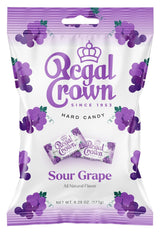 Regal Crown Sour Grape Hard Candy | Streamlined Pantry Candy Essential | Old-Fashioned Wrapped Sweets in One Bag