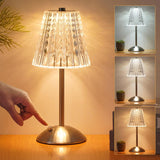 Dask Lamp Battery Operated Crystal Touch Lamp – Ambient Accent Lighting for Reading Nook and Studio Apartment