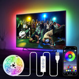 HOUHUI TV Backlight 13ft RGB – Soothing Eye Fatigue Reducing Light for Bedtime Viewing and Relaxation Atmosphere
