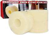 Birllaid Transparent Window AC Weather Strip – Barely-There Seal for Minimalist Interiors, 55 FT No-Residue Roll