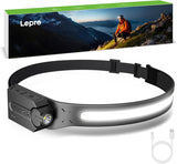 Lepro Lightweight LED Headlight for Night-Shift Crews and Attic Jobs – Wide Flood Beam Plus Focused Spotlight