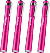 WORKPRO LED Pen Flashlight 4-Pack – Color-Coded Pocket Tools for Anatomy Lab Students and Field Technicians