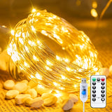 Minetom Twinkle Fairy Lights – Toddler Bedroom Ambient Lighting, Waterproof Dimmable String Lights with Auto Shutoff for Family Use