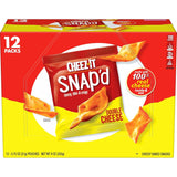 Cheez-It Snap'd Kids School Snacks, Individually Wrapped Cheese Crisps for Lunchboxes