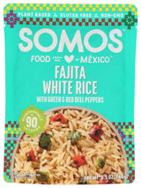 SOMOS Fajita White Rice – No Artificial Colors Rice Pouch for Family Meal Planning
