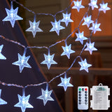 Brightown Star String Lights – Housewarming Gift for New Homeowners, 50 LED Battery Powered Warm White String Lights with 8 Modes