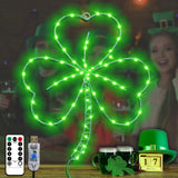 YAOZHOU Low-Heat USB Clover Light – Safer Alternative to Candles for St. Patrick's Day Window and Wall Display, No Open Flame