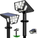Kyson 4-Pack Solar Landscape Lights, Minimalist Cool White Spotlights for Backyard Styling & Modern Outdoor Decor